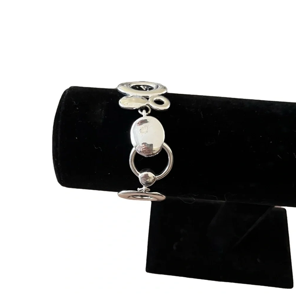 Silver-Tone Oval Link Statement Bracelet